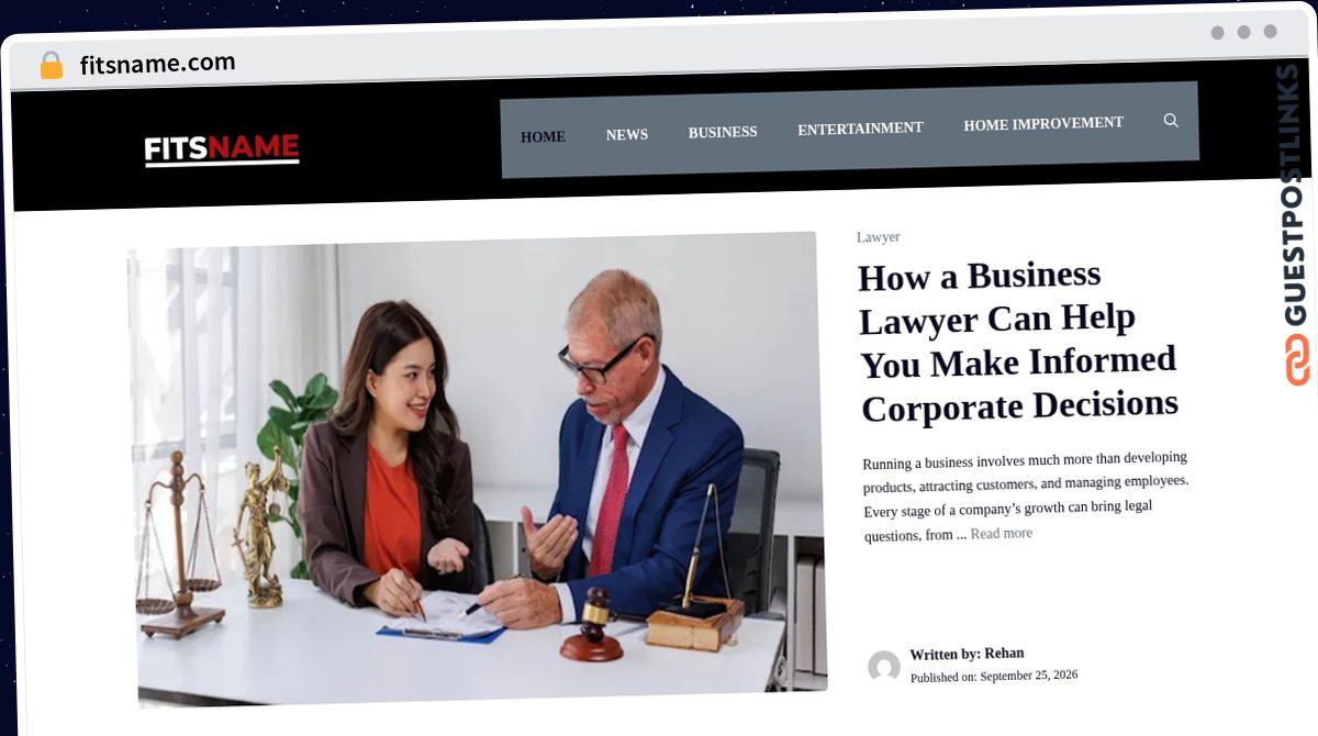 Publish Guest Post on fitsname.com