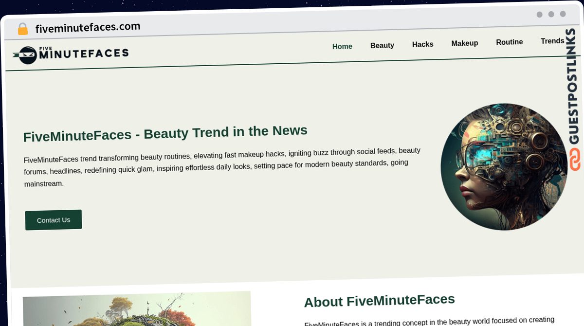 Publish Guest Post on fiveminutefaces.com