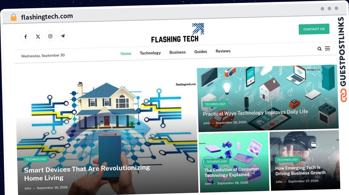Publish Guest Post on flashingtech.com