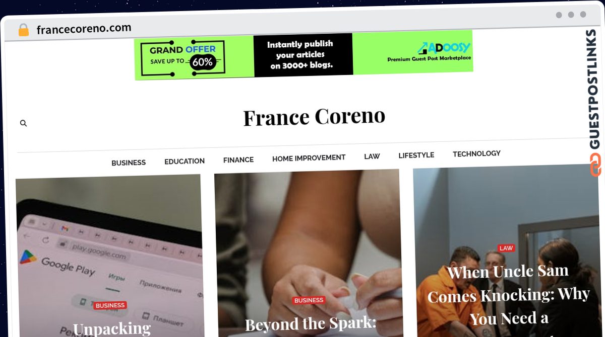 Publish Guest Post on francecoreno.com