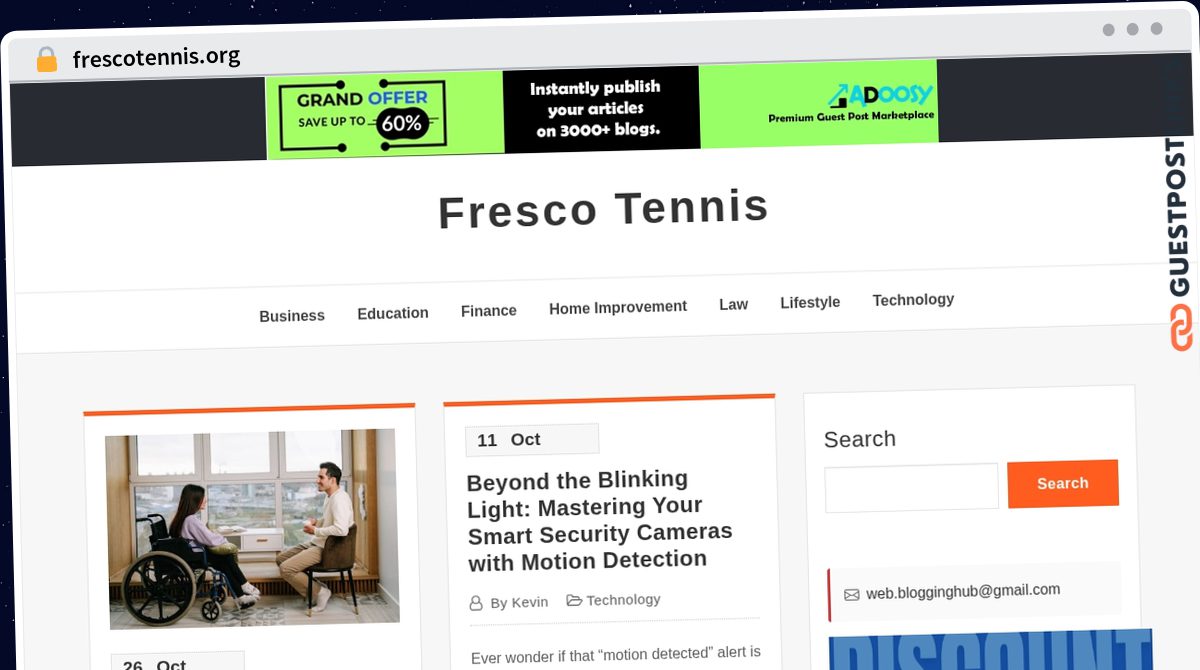 Publish Guest Post on frescotennis.org
