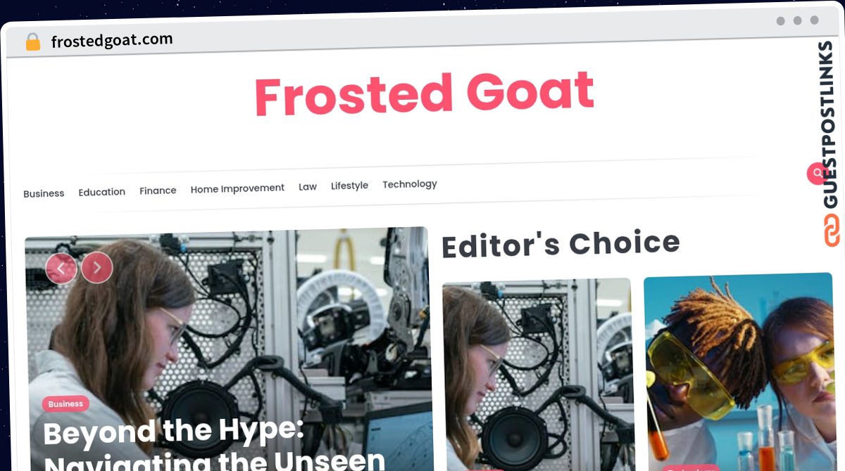 Publish Guest Post on frostedgoat.com