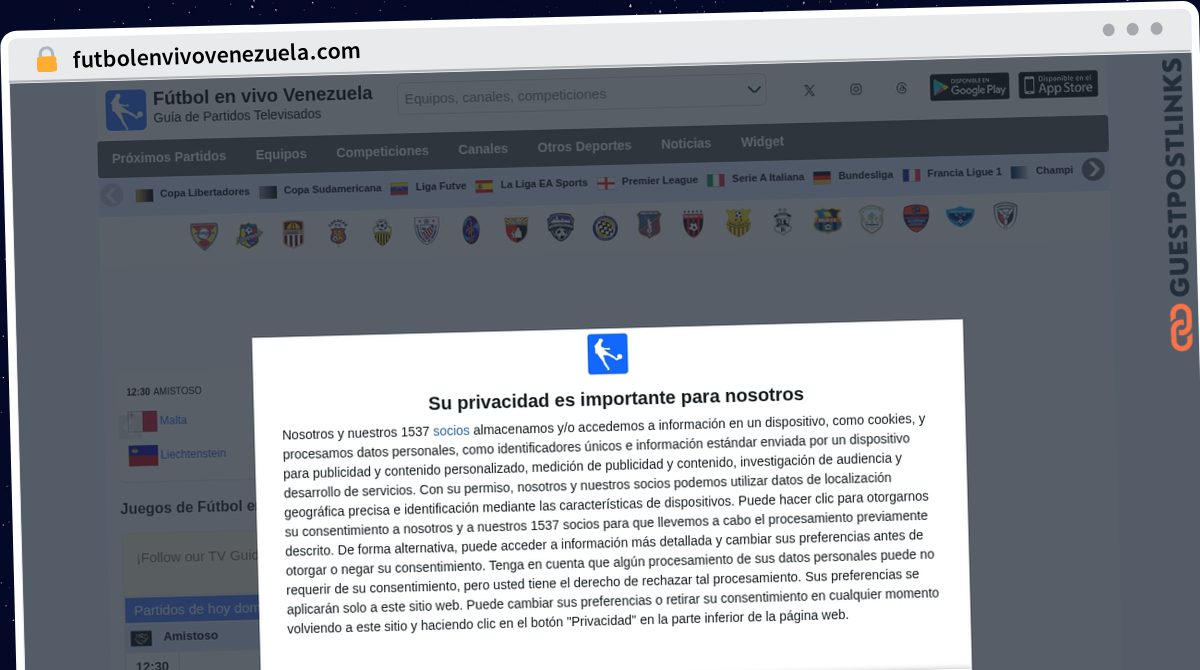 Publish Guest Post on futbolenvivovenezuela.com
