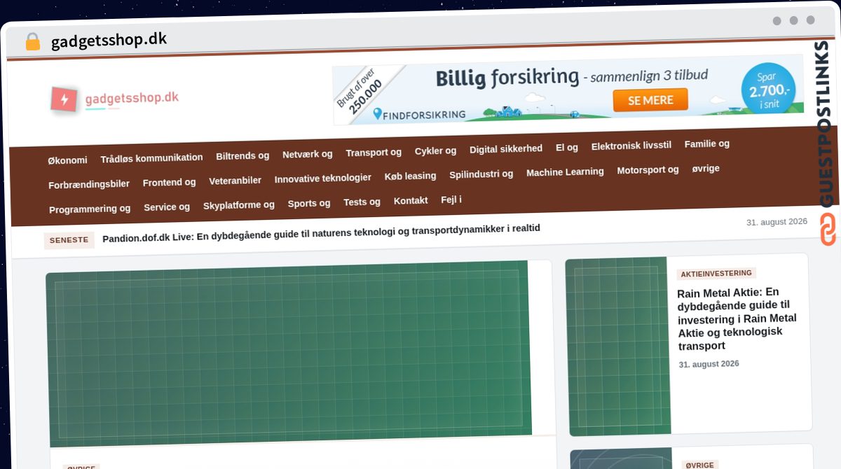 Publish Guest Post on gadgetsshop.dk
