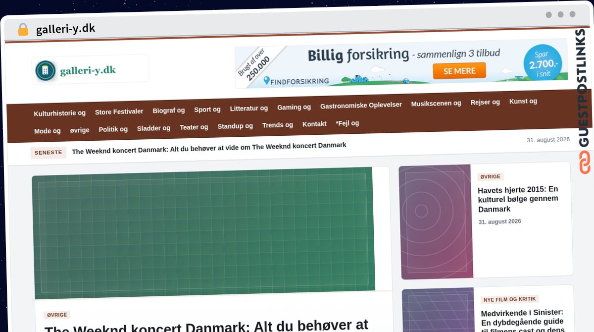 Publish Guest Post on galleri-y.dk