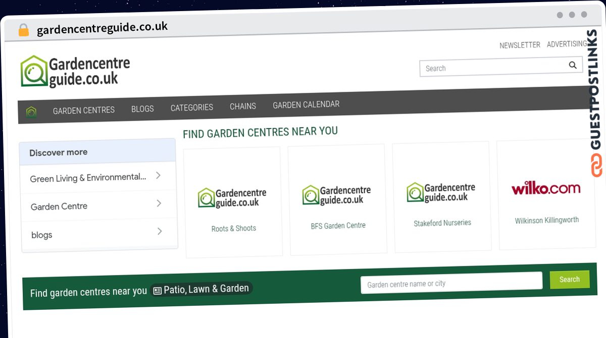 Publish Guest Post on gardencentreguide.co.uk