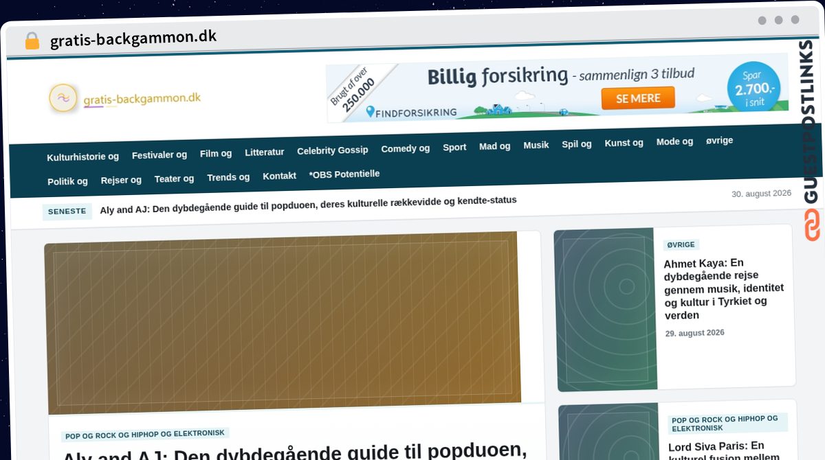 Publish Guest Post on gratis-backgammon.dk