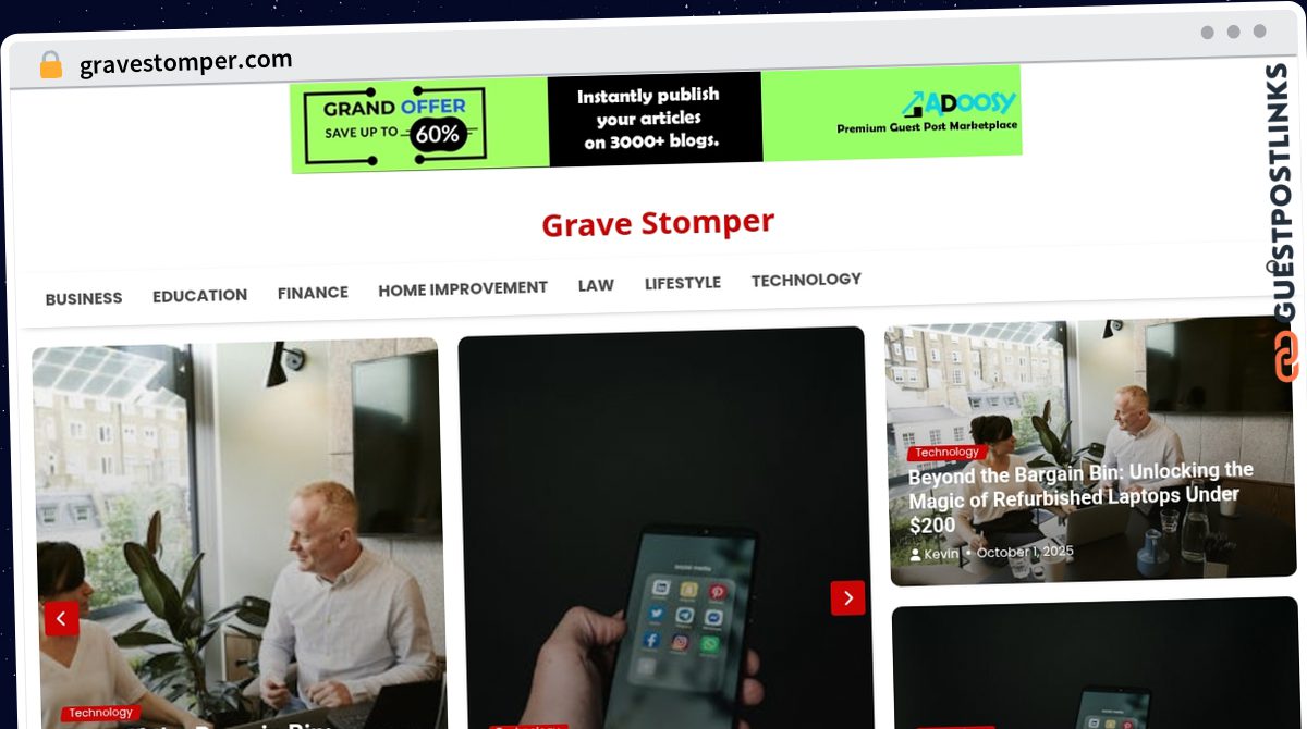 Publish Guest Post on gravestomper.com