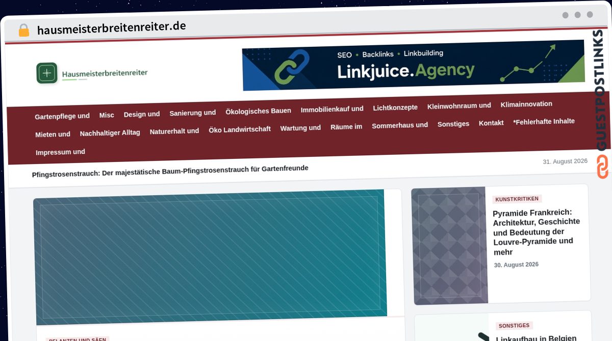 Publish Guest Post on hausmeisterbreitenreiter.de