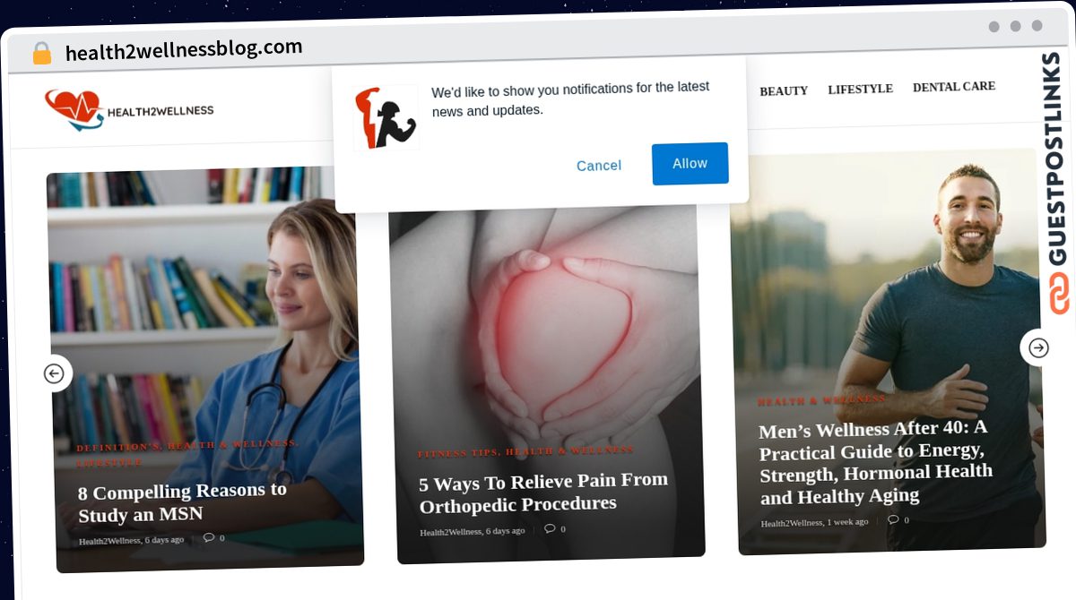 Publish Guest Post on health2wellnessblog.com