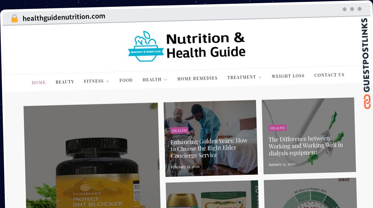 Publish Guest Post on healthguidenutrition.com
