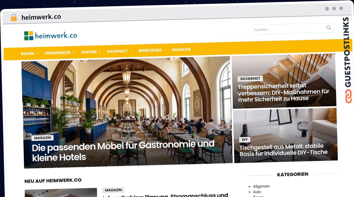 Publish Guest Post on heimwerk.co