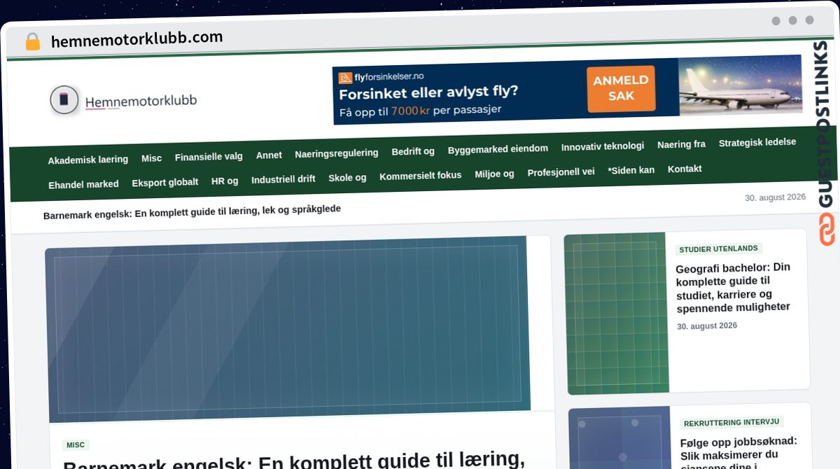 Publish Guest Post on hemnemotorklubb.com