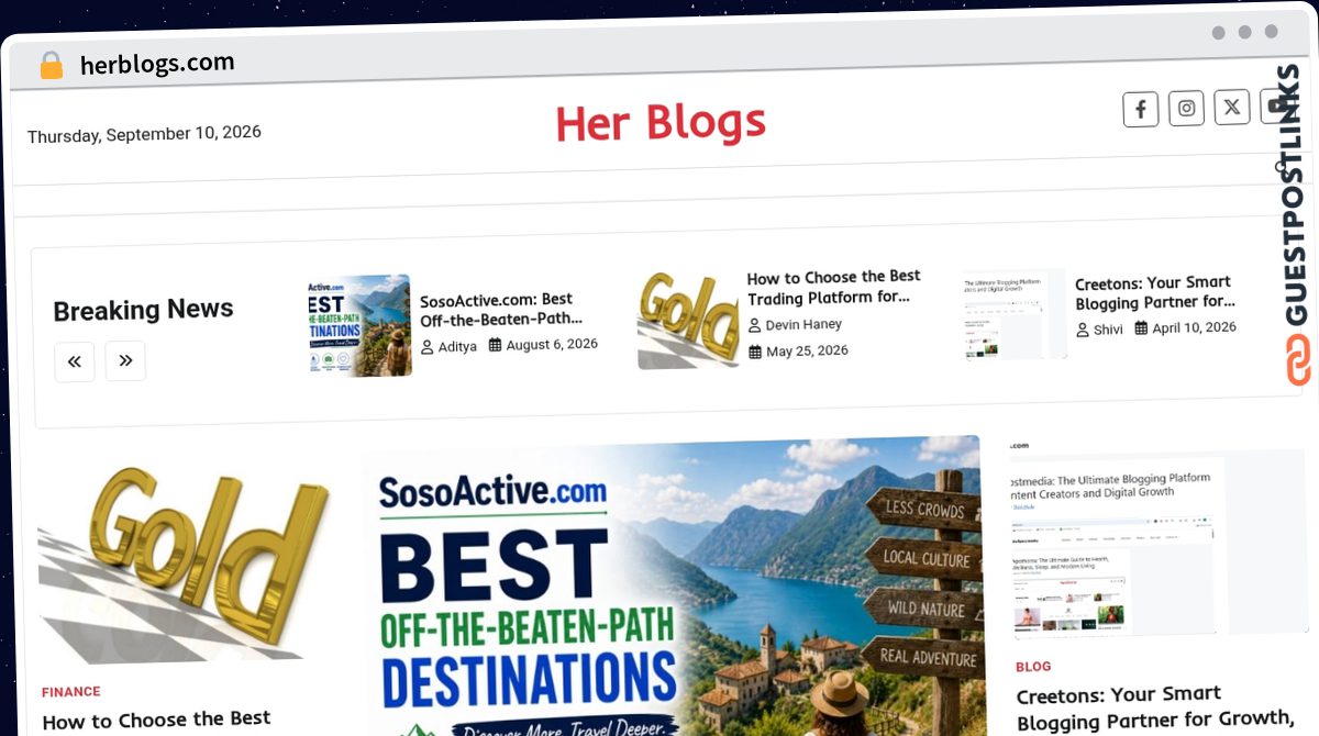 Publish Guest Post on herblogs.com