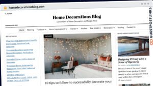 Publish Guest Post on homedecorationsblog.com