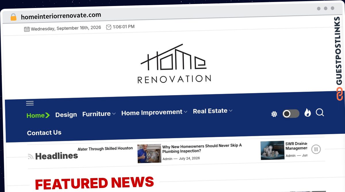 Publish Guest Post on homeinteriorrenovate.com