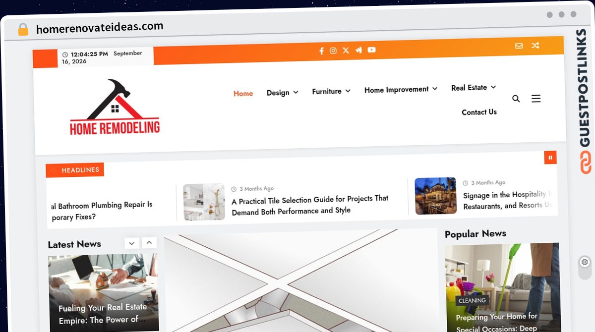 Publish Guest Post on homerenovateideas.com