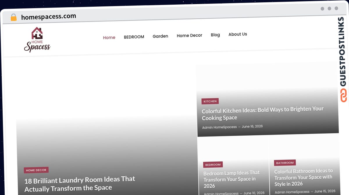 Publish Guest Post on homespacess.com