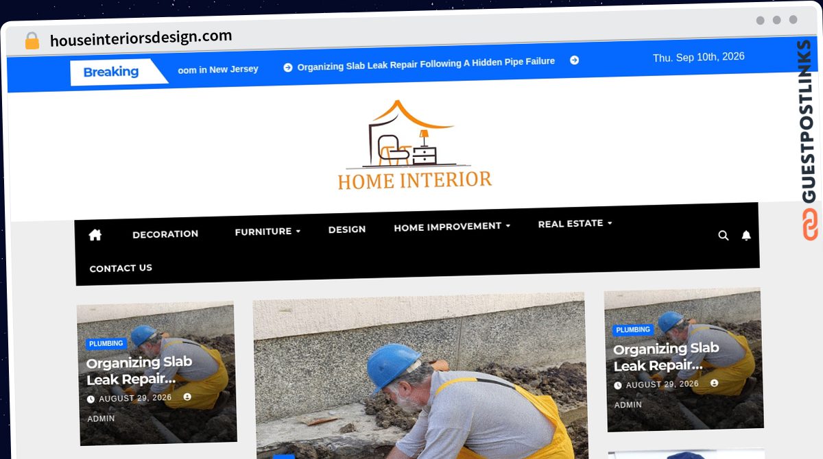 Publish Guest Post on houseinteriorsdesign.com