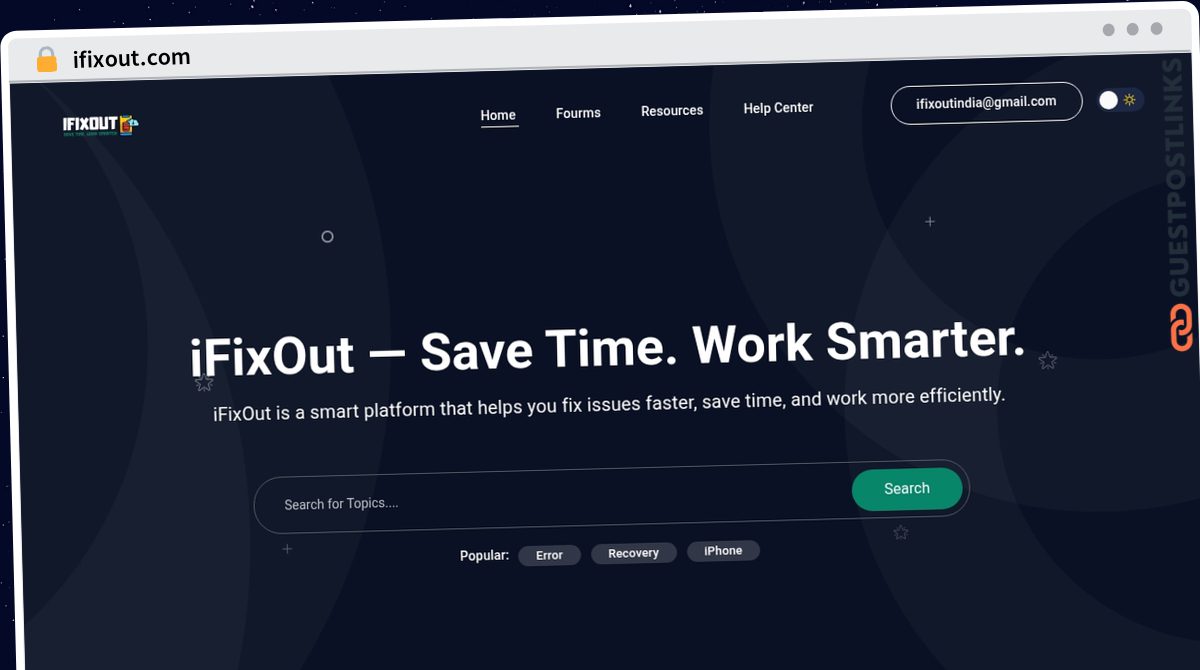 Publish Guest Post on ifixout.com
