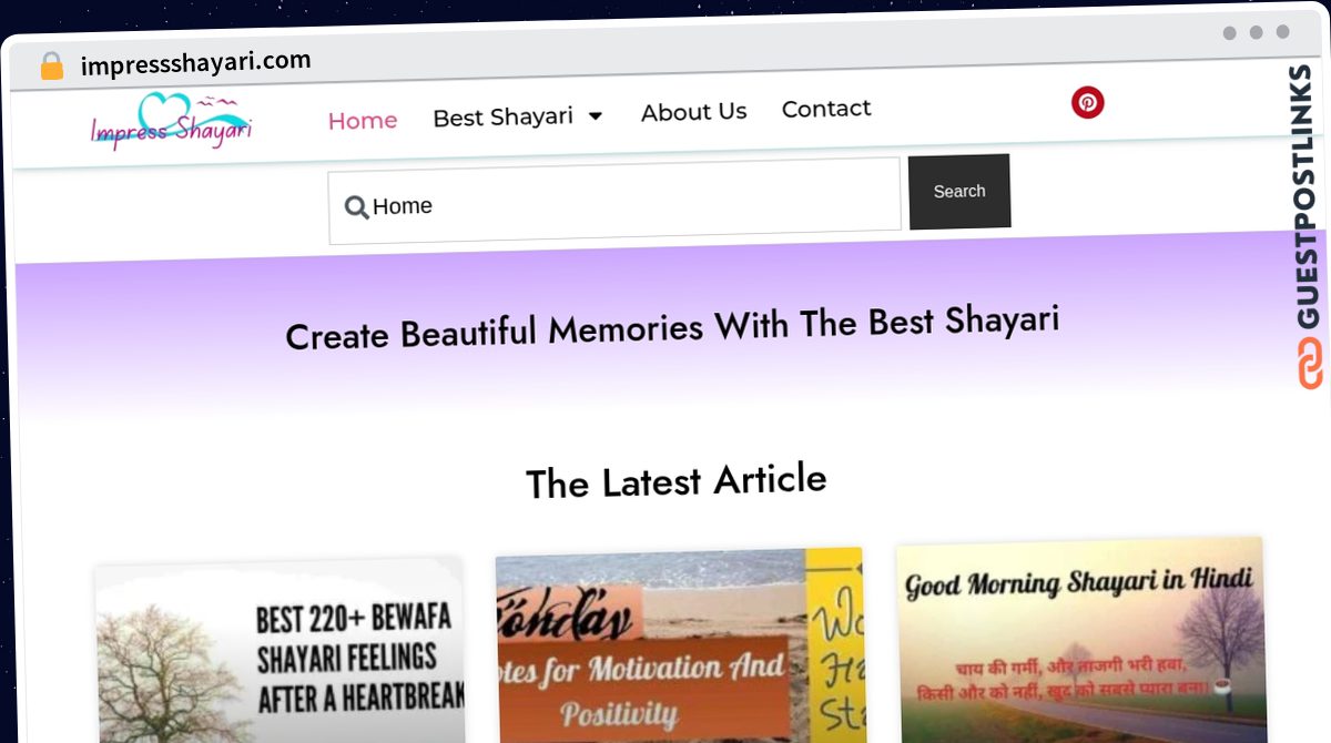 Publish Guest Post on impressshayari.com