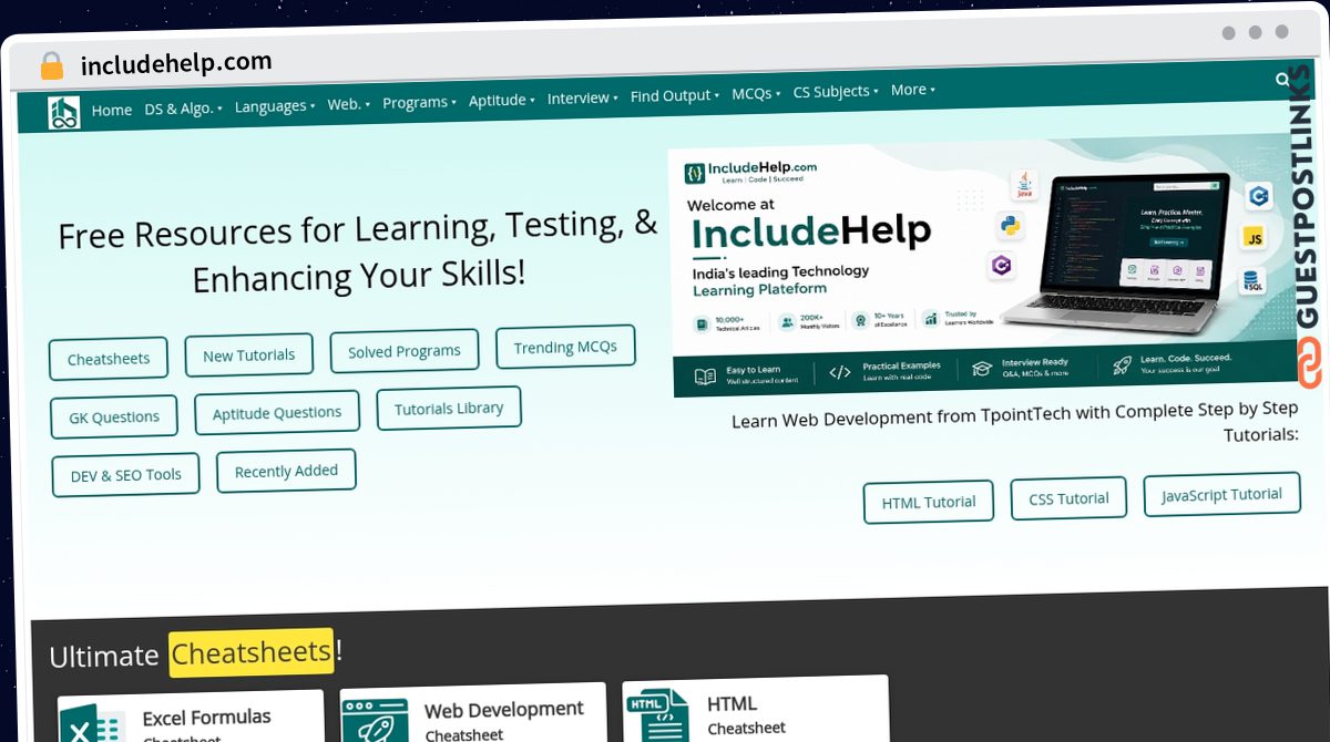 Publish Guest Post on includehelp.com