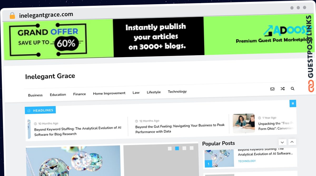 Publish Guest Post on inelegantgrace.com