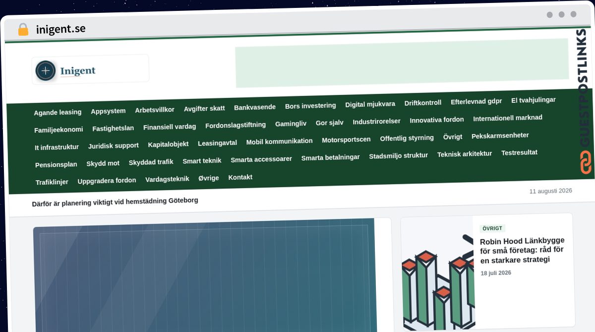 Publish Guest Post on inigent.se