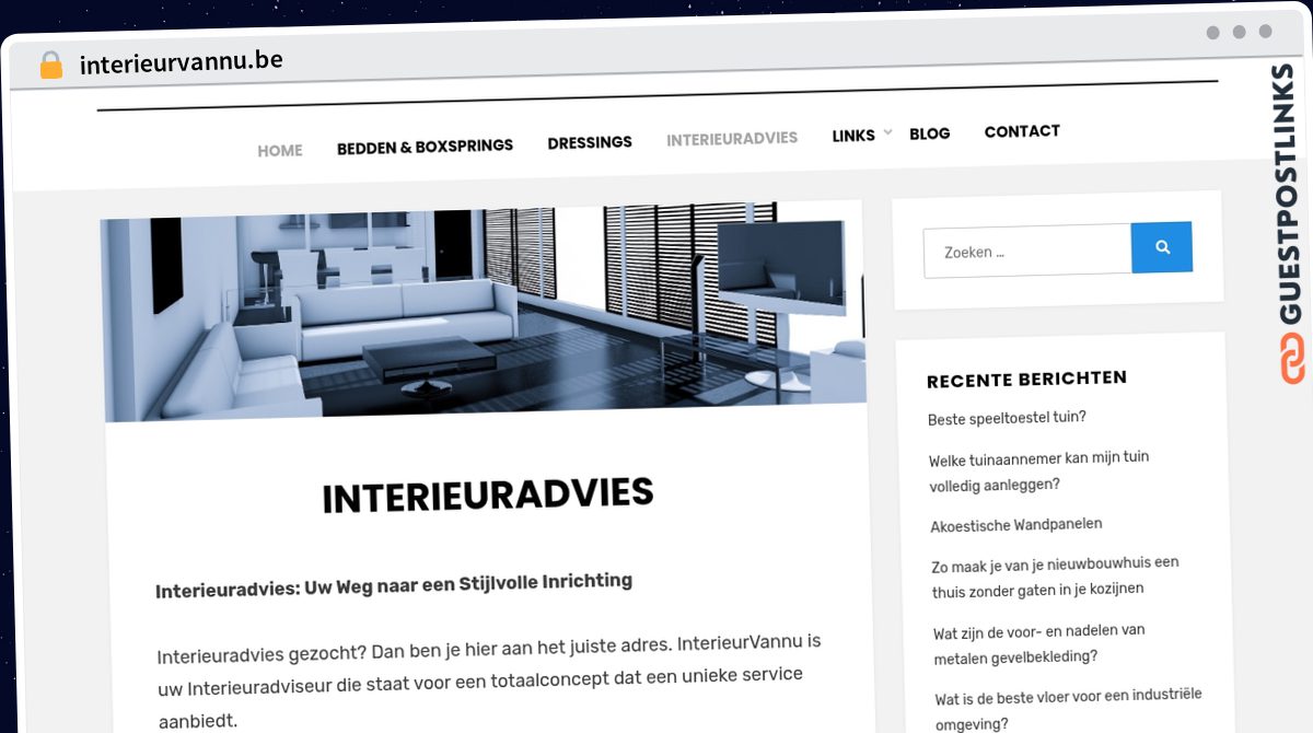 Publish Guest Post on interieurvannu.be