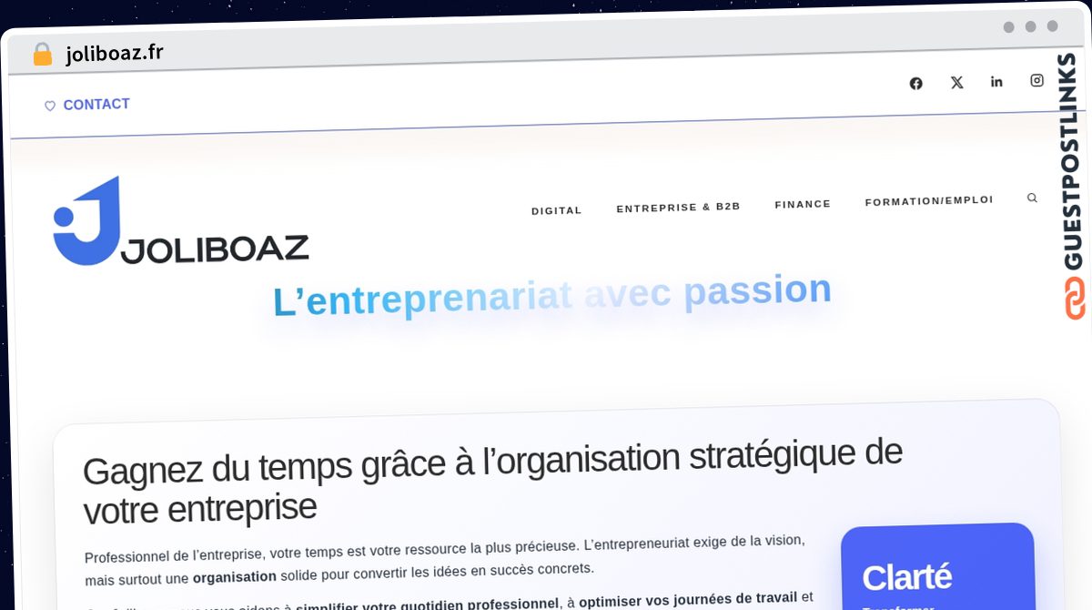 Publish Guest Post on joliboaz.fr