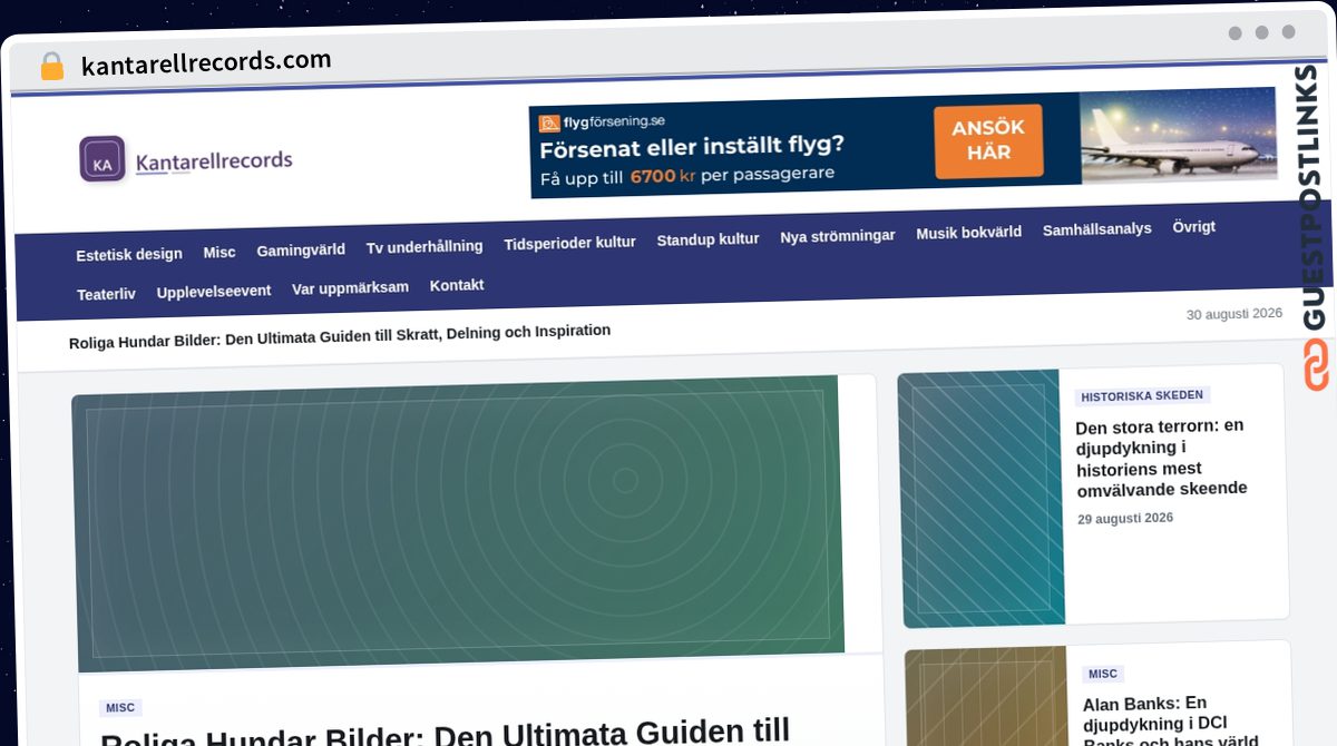 Publish Guest Post on kantarellrecords.com