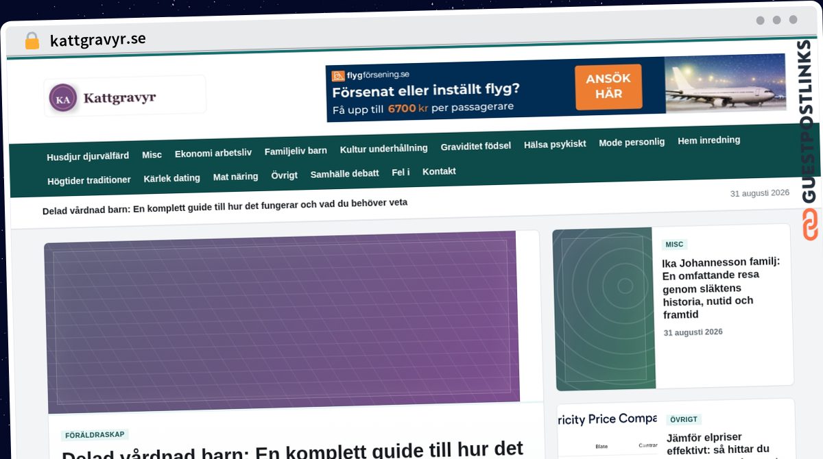 Publish Guest Post on kattgravyr.se