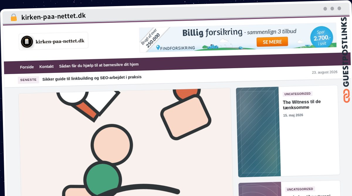 Publish Guest Post on kirken-paa-nettet.dk