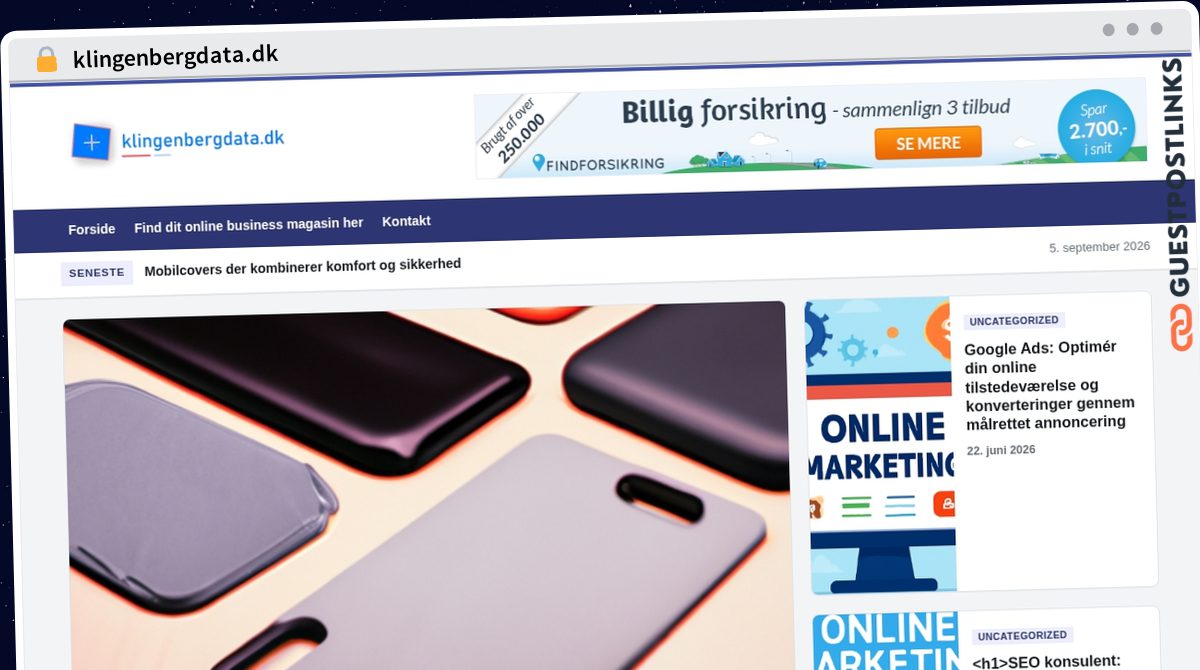 Publish Guest Post on klingenbergdata.dk