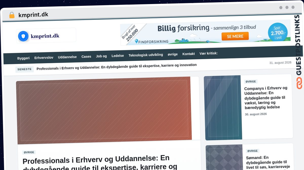 Publish Guest Post on kmprint.dk