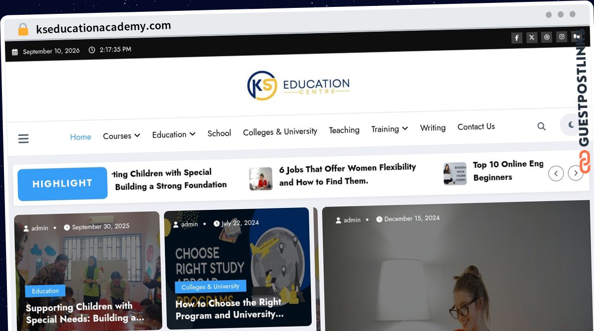 Publish Guest Post on kseducationacademy.com