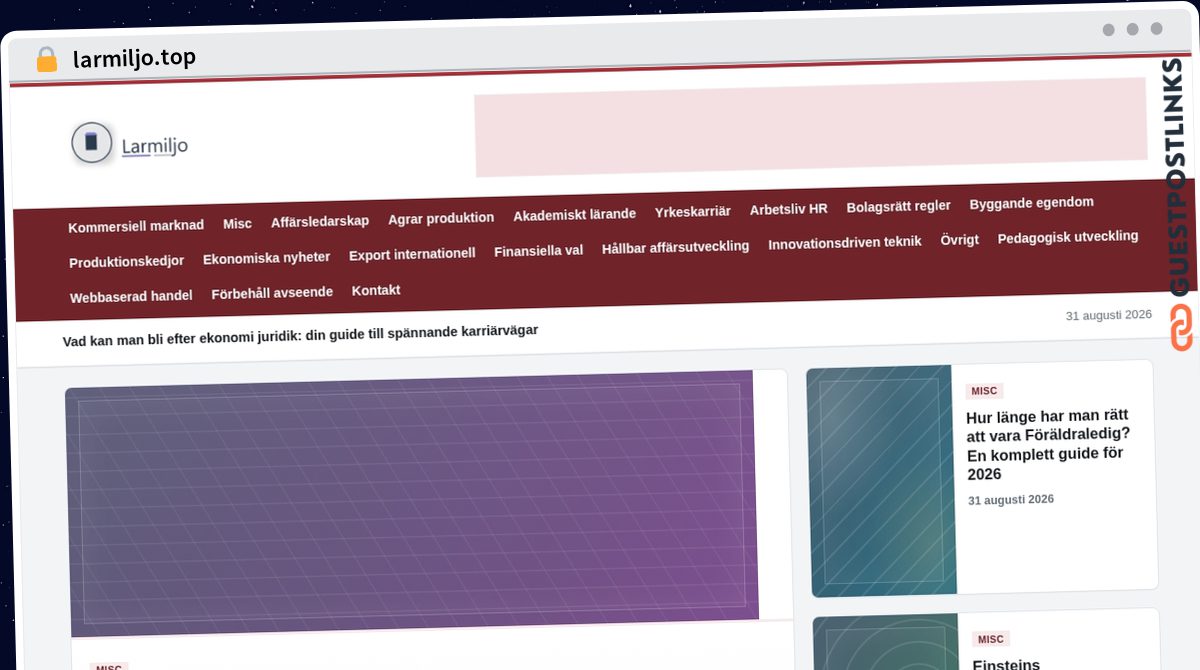 Publish Guest Post on larmiljo.top