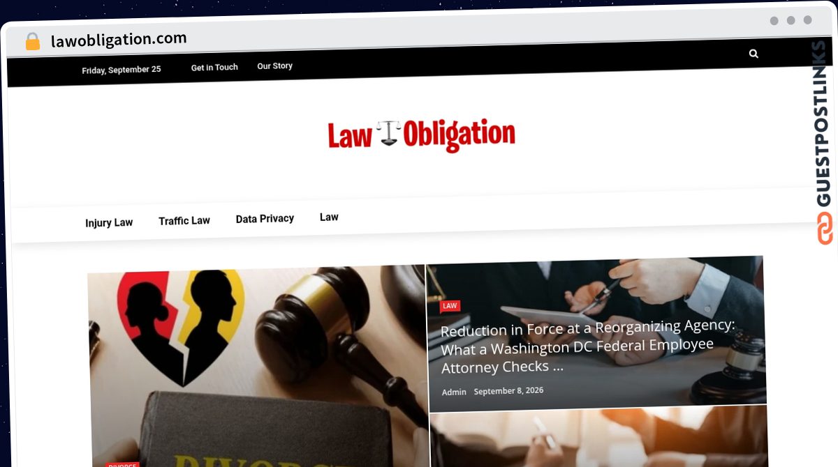 Publish Guest Post on lawobligation.com