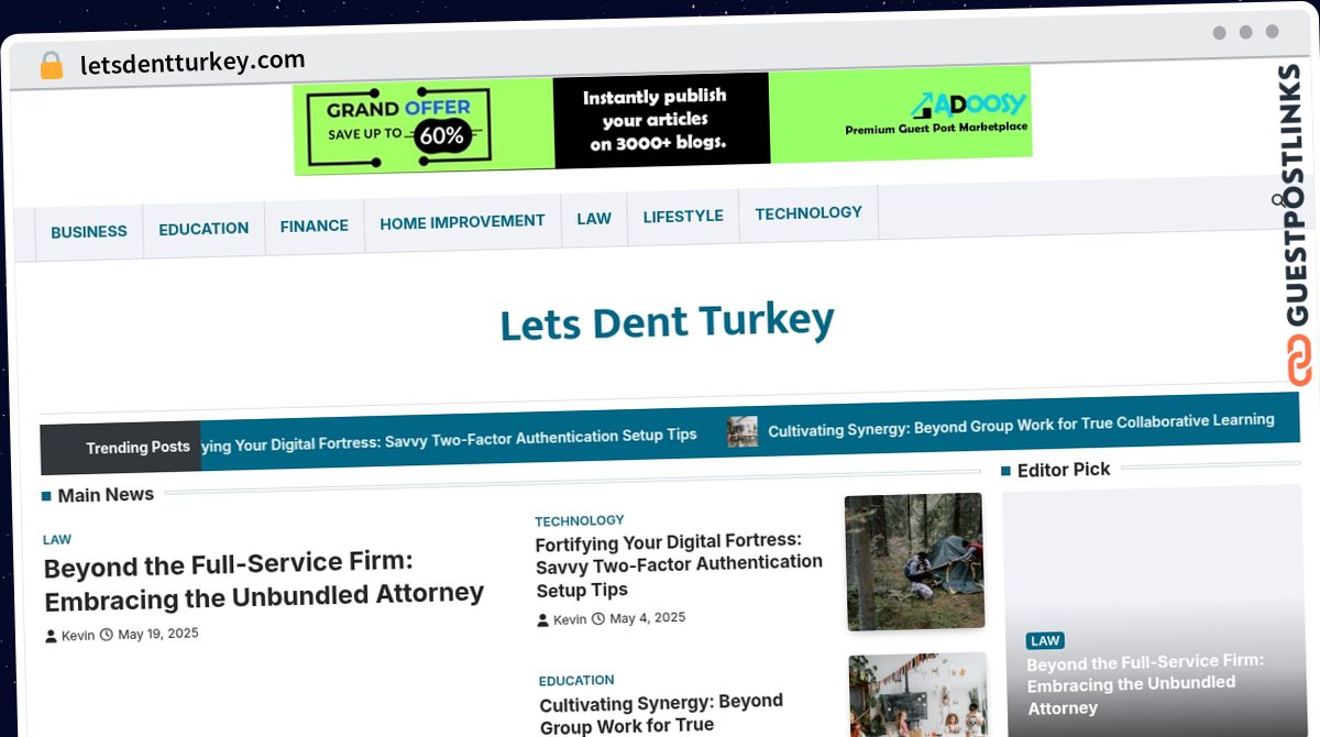Publish Guest Post on letsdentturkey.com