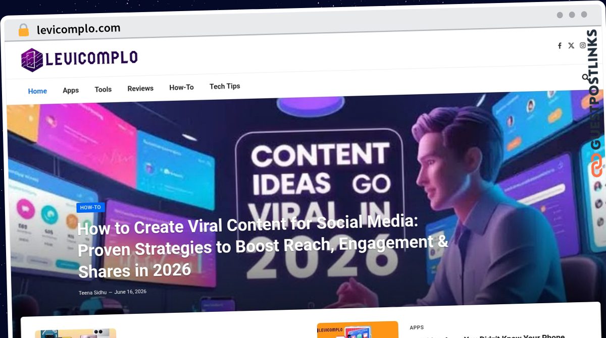 Publish Guest Post on levicomplo.com