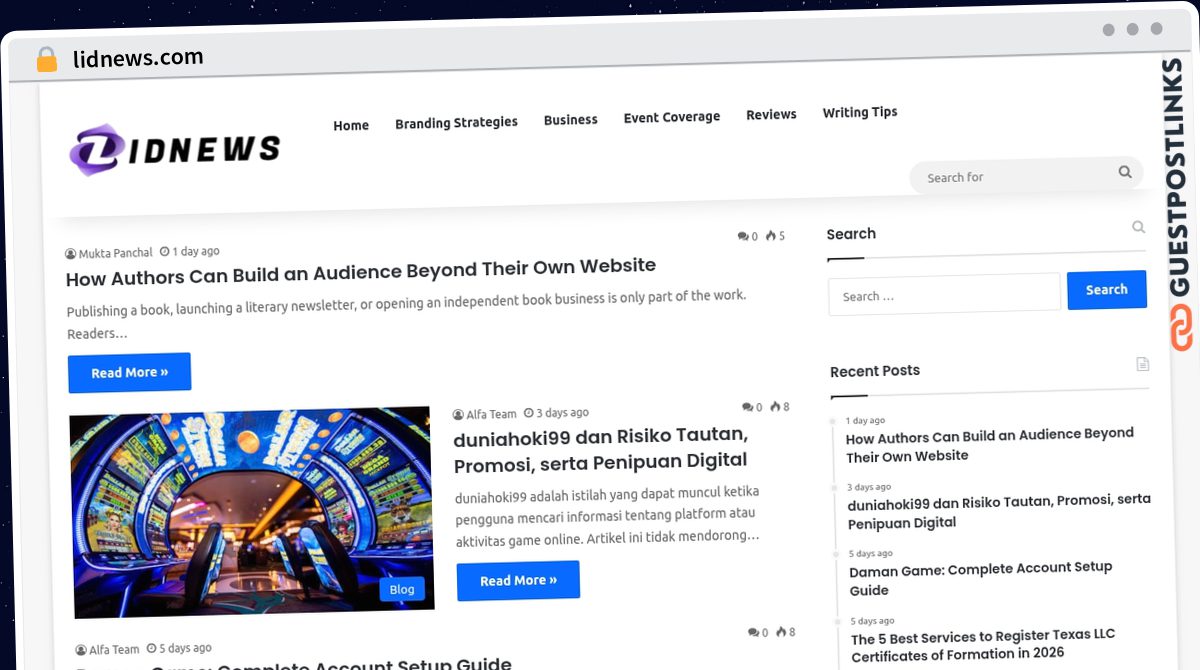 Publish Guest Post on lidnews.com