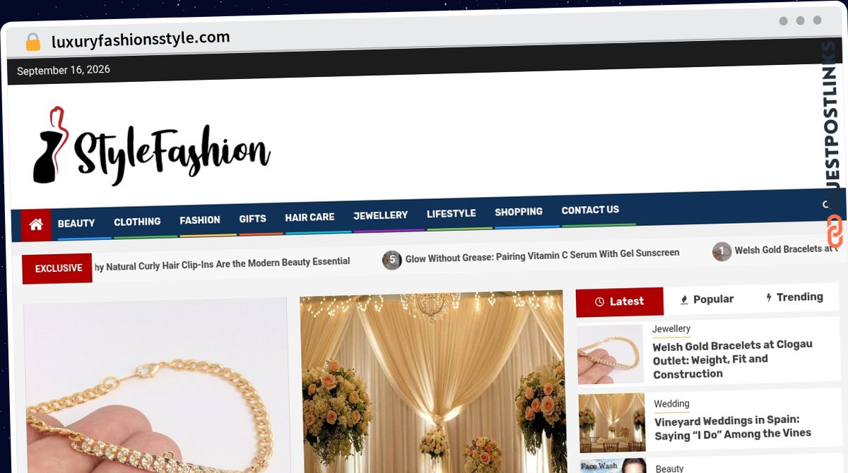 Publish Guest Post on luxuryfashionsstyle.com