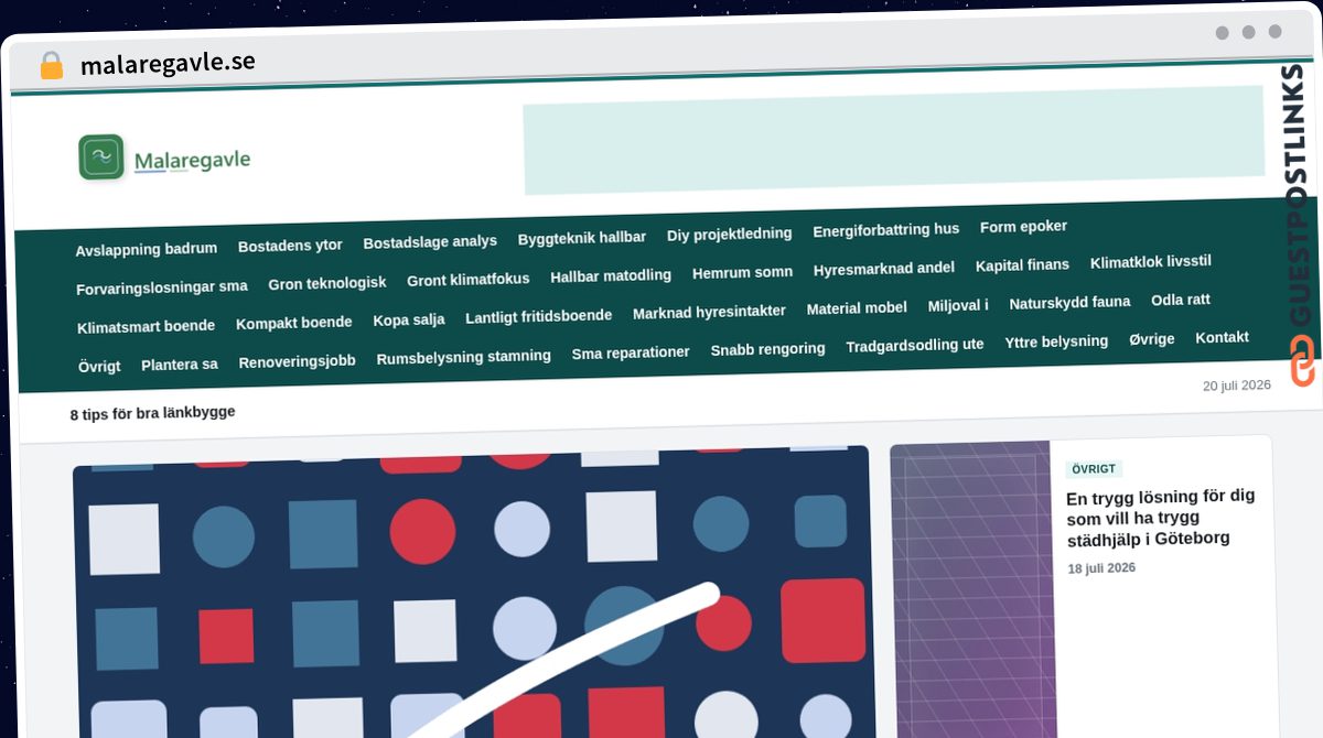 Publish Guest Post on malaregavle.se