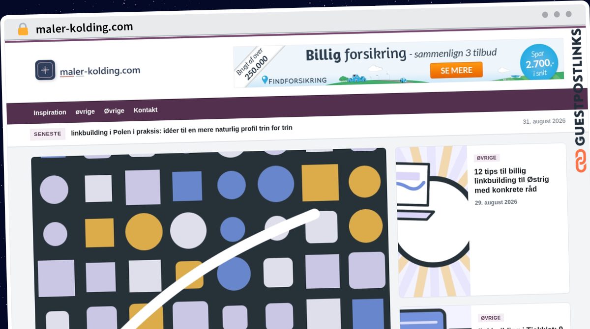 Publish Guest Post on maler-kolding.com