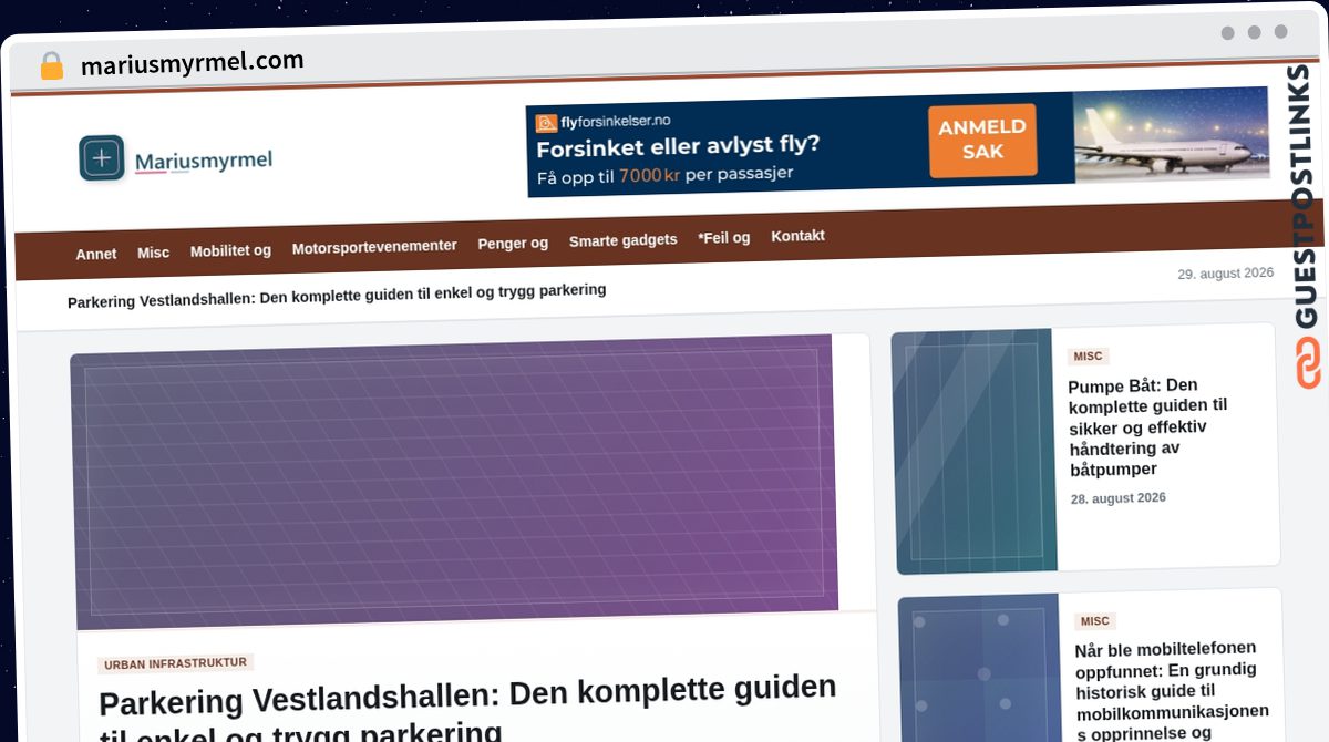 Publish Guest Post on mariusmyrmel.com