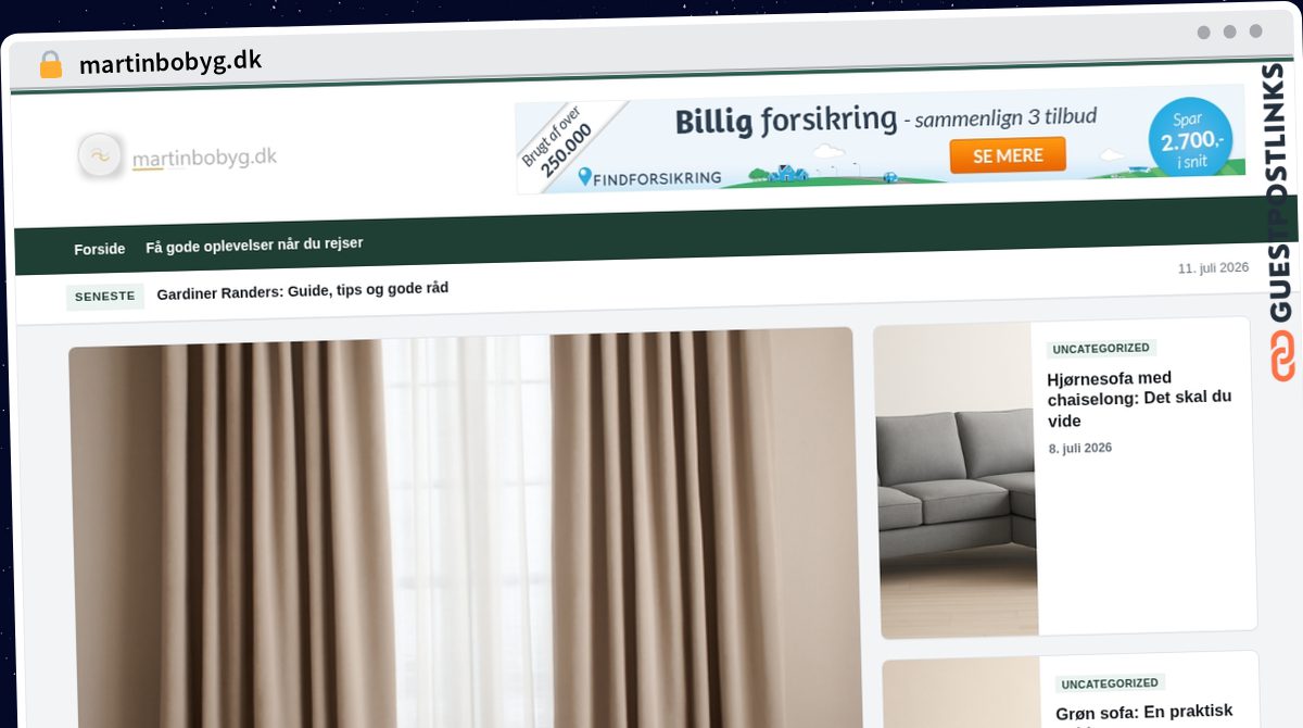 Publish Guest Post on martinbobyg.dk