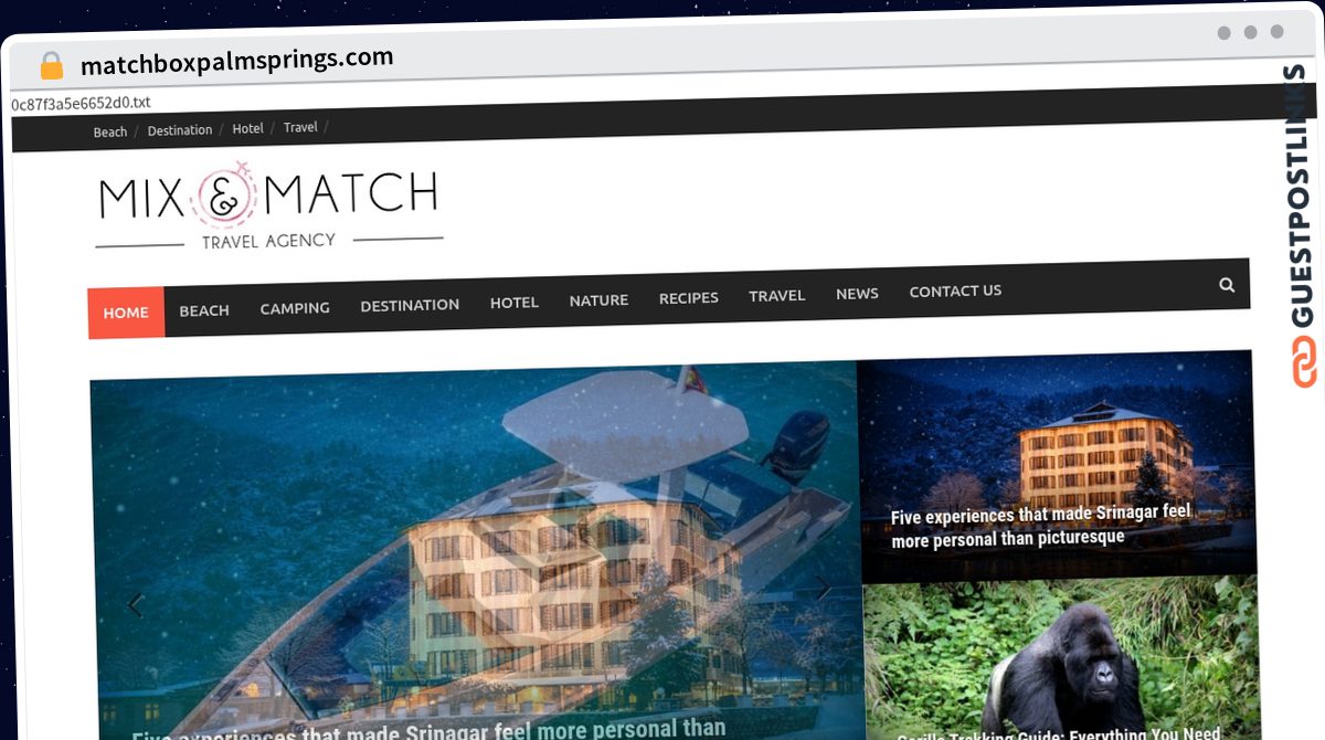 Publish Guest Post on matchboxpalmsprings.com