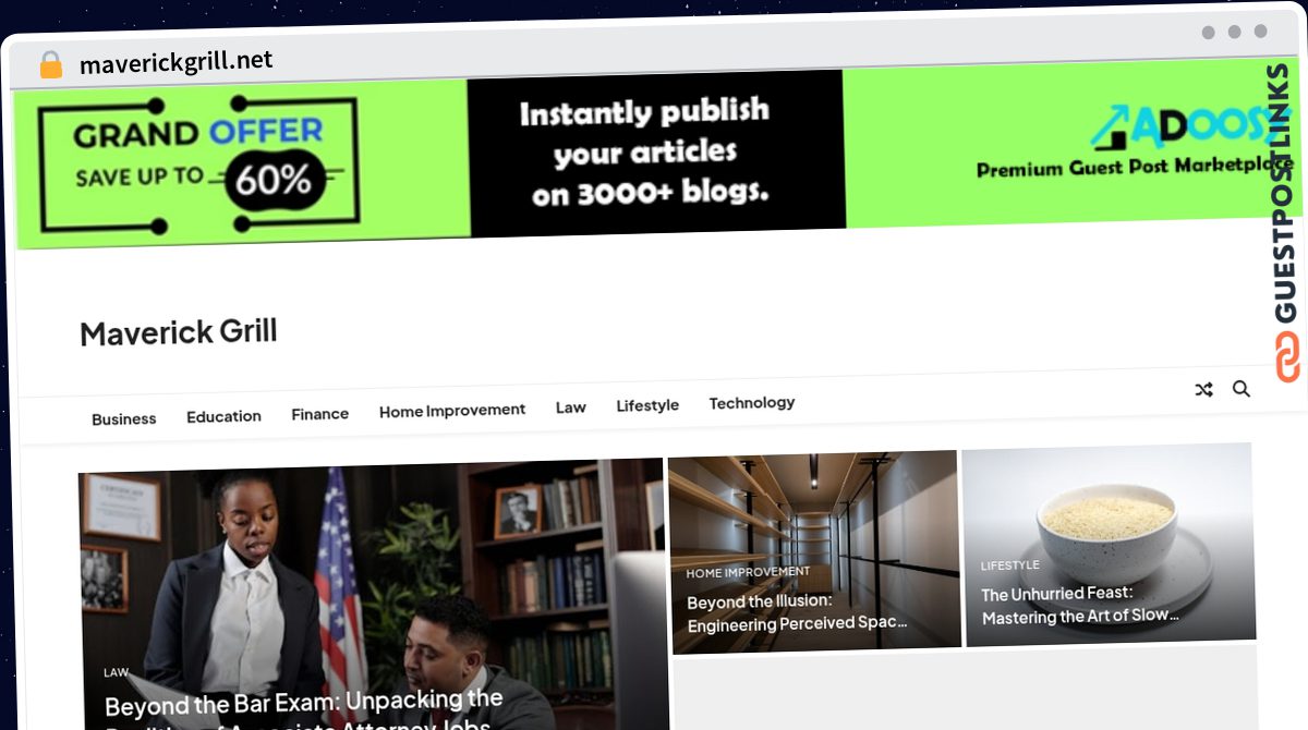 Publish Guest Post on maverickgrill.net
