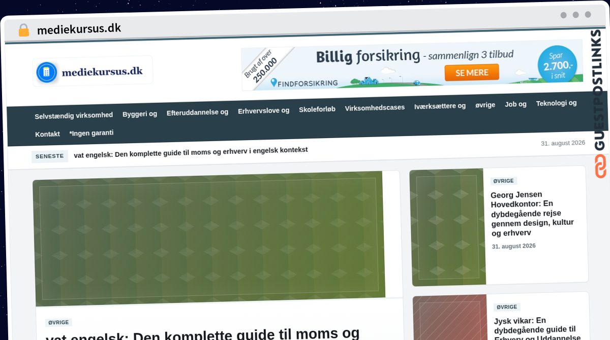 Publish Guest Post on mediekursus.dk
