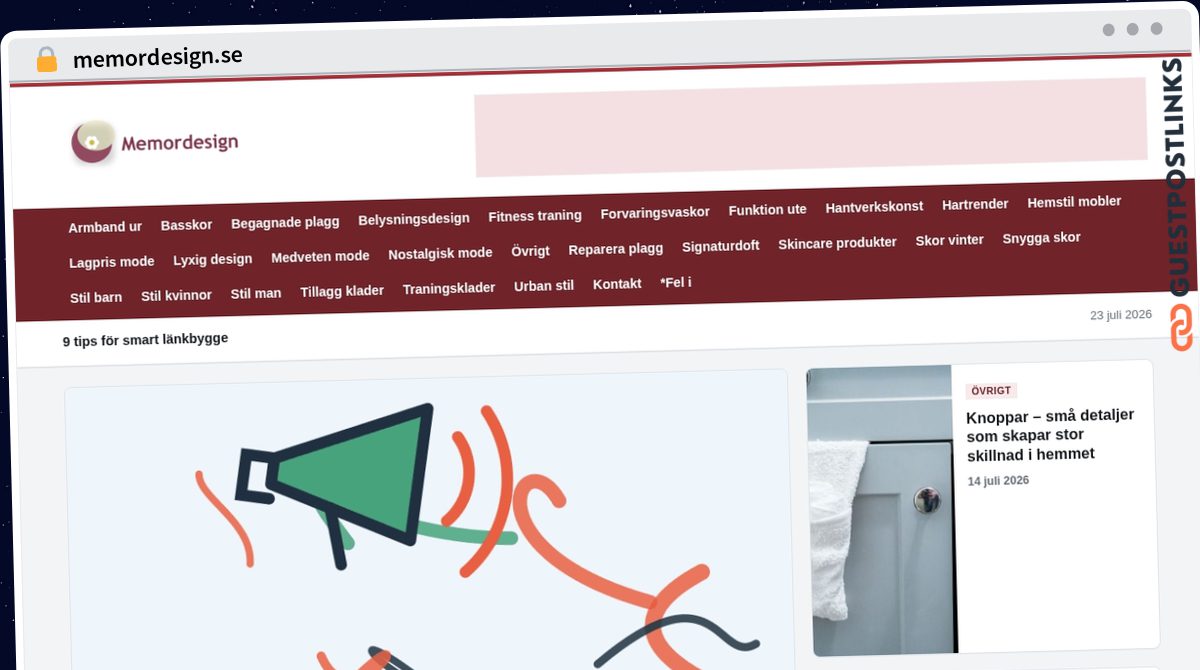 Publish Guest Post on memordesign.se